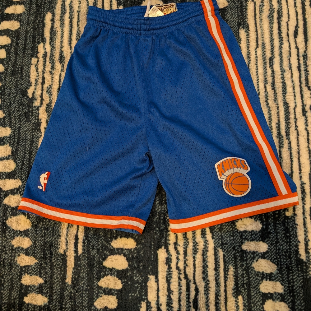 Mitchell & Ness Royal Blue Basketball Shorts with Orange & White Trim